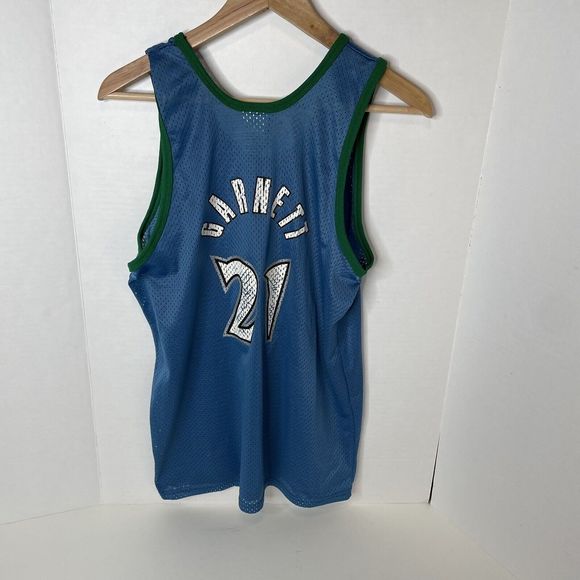 Vintage Kevin Garnett Jersey, Minnesota Timberwolves, Youth XL, Blue, Hanes, #21 - Picture 1 of 9